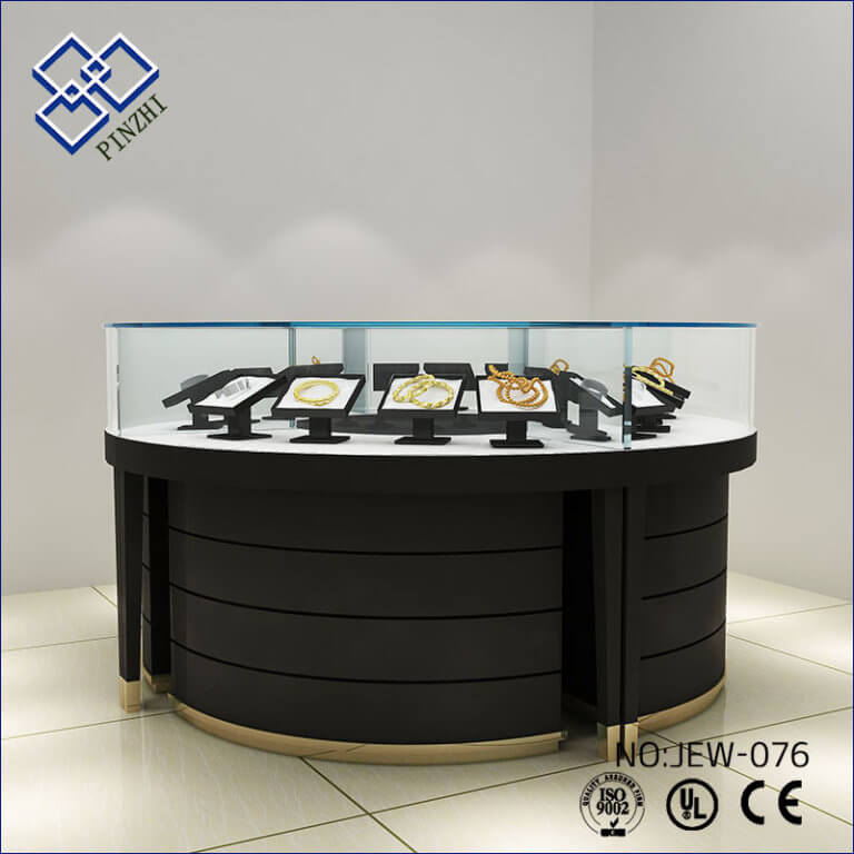 Round jewelry display showcase units Guangzhou Pinzhi Display