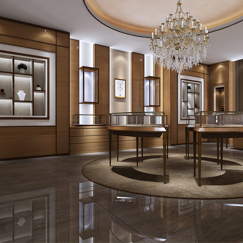 Jewellery store design ideas with jewelry showcase