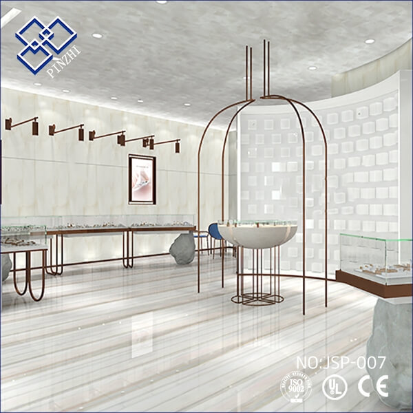 Gold and silver jewelry shop design
