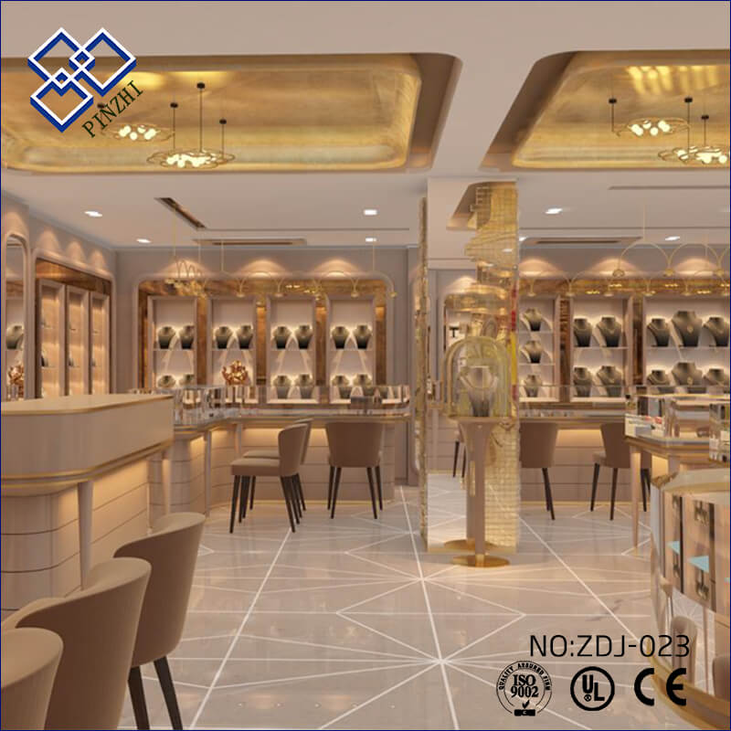 ZDJ-023-2 gold jewelry showcase