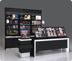 cosmetic showcase design