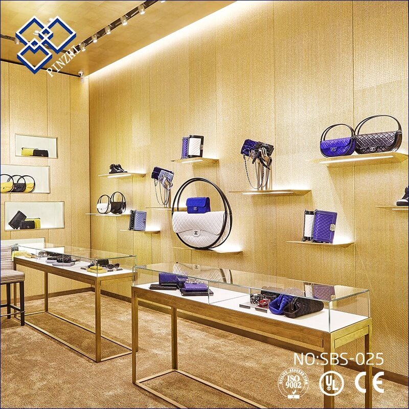 Handbag wall shelves design for retail shop Guangzhou ...