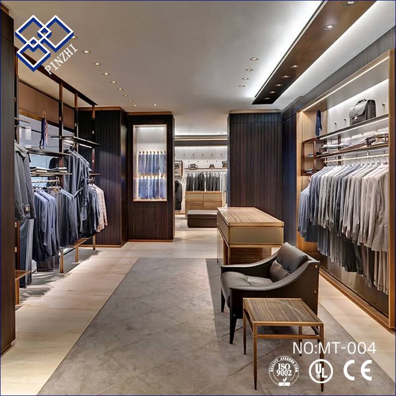 Menswear store design with clothing display furniture | Guangzhou Pinzhi Display Manufacturer