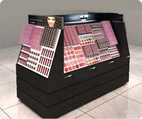 cosmetic shop front showcase