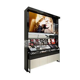 Makeup Showcase Black For Cosmetic Shop Decoration