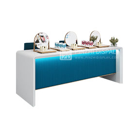 Modern style makeup display showcase table for cosmetic shop