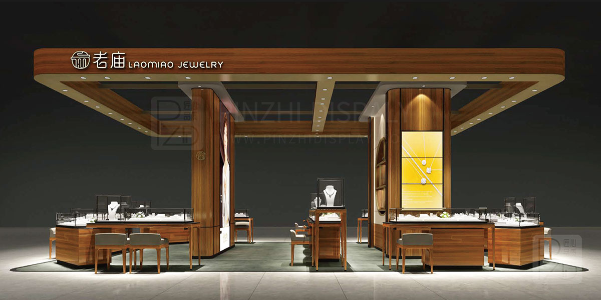 【2021 NEW】high end shopping mall jewelry kiosk design