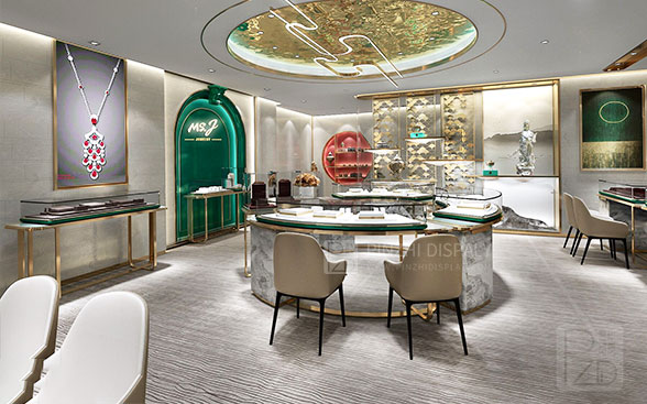 【Chinese style】high end interior design of jewellery shop