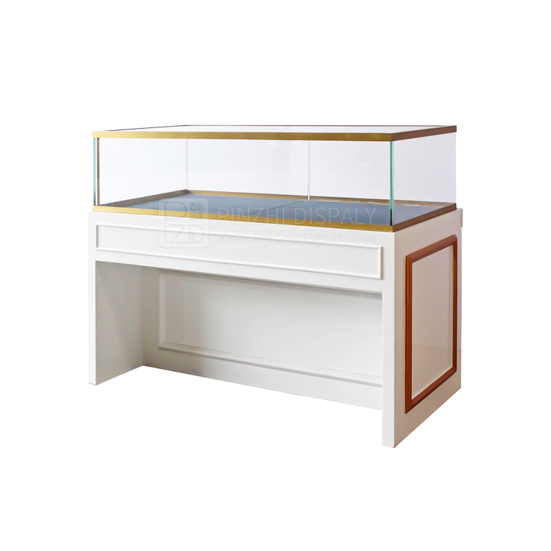 Modern style white wooden jewelry display cases jewellery shop furniture design