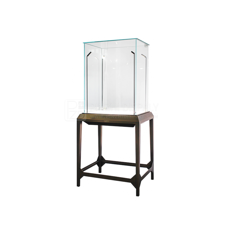 Luxury middle standing glass display cabinet for jewelry