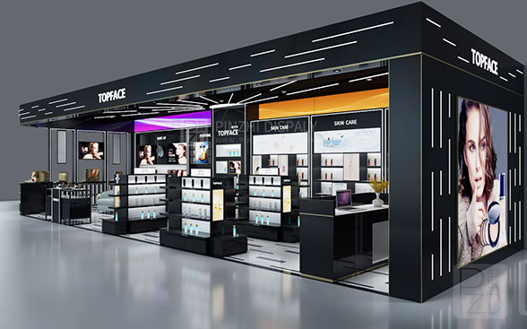 Luxury cosmetic retail shop design project