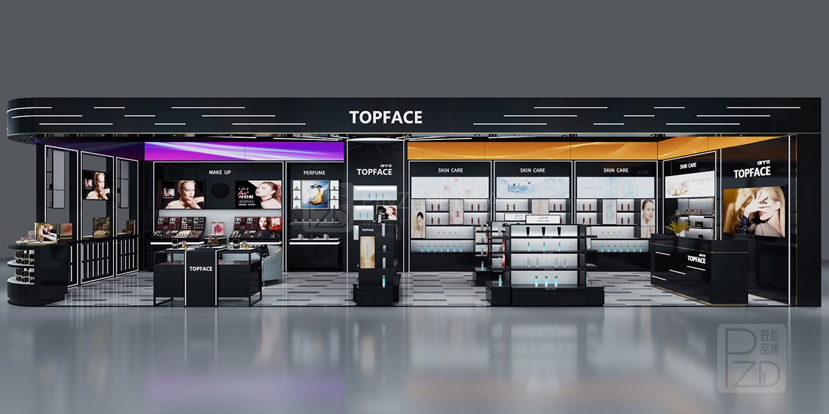 Luxury cosmetic retail shop design project