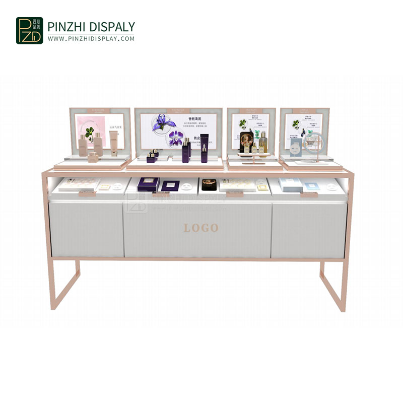 Skin care products display table