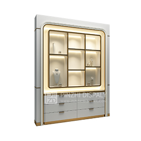 Modern wall-mounted jewelry showcase design