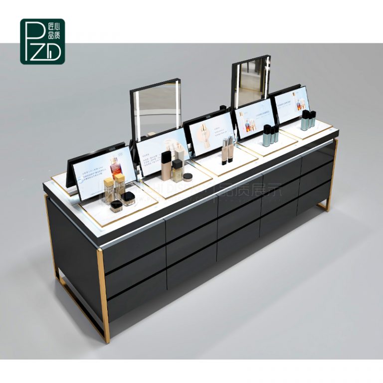 Manufacturers supply cosmetic display table Guangzhou Pinzhi Display