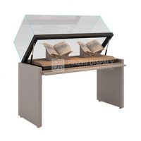 Museum showcase display table with hydraulic opening system