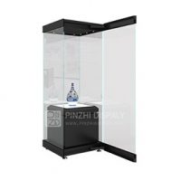 Laminated glass free standing museum display fixture