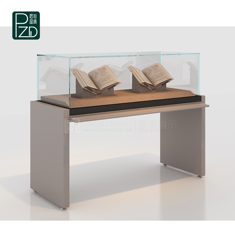  Museum showcase display table with hydraulic opening system