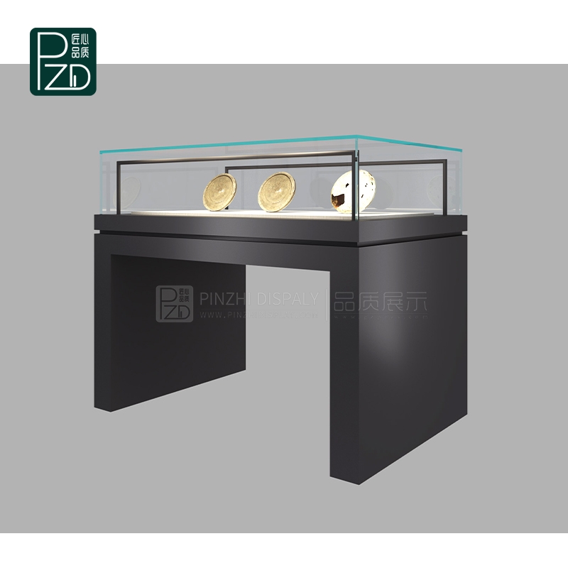 Black Glass Antique Display Cabinets For Museum