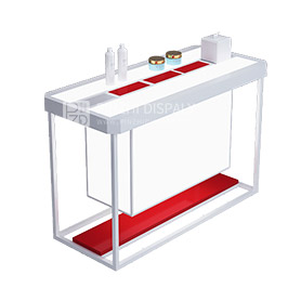 Simple white cosmetic display table display stand