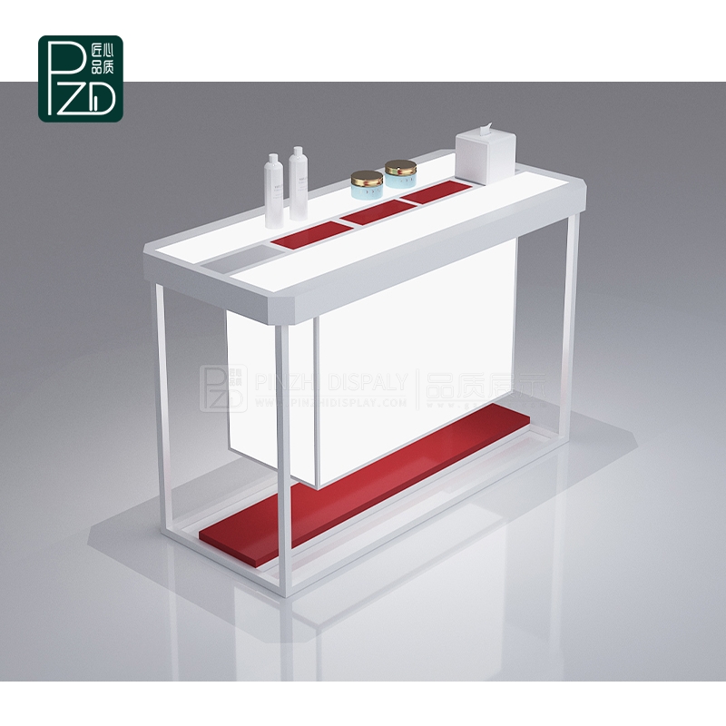 Simple white cosmetic display table display stand