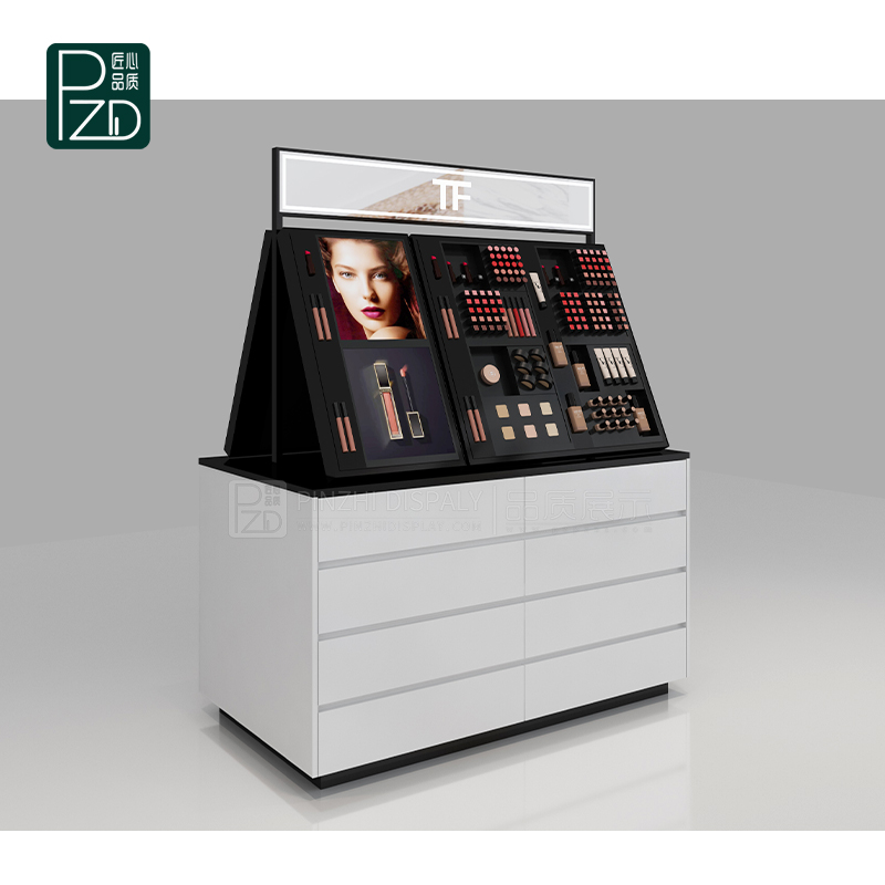 professional makeup display counter Cosmetic showcase for sale