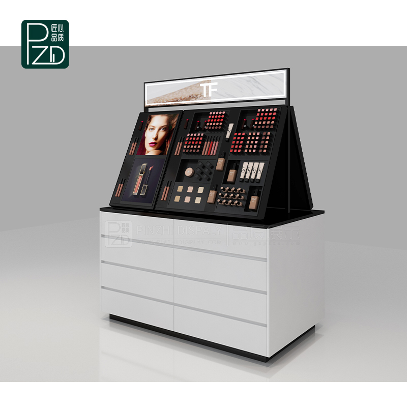 professional makeup display counter Cosmetic showcase for sale