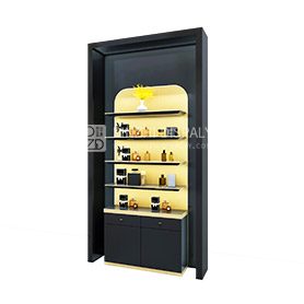 Luxury Perfume Display Cabinet Black Fragrance Display Cabinet