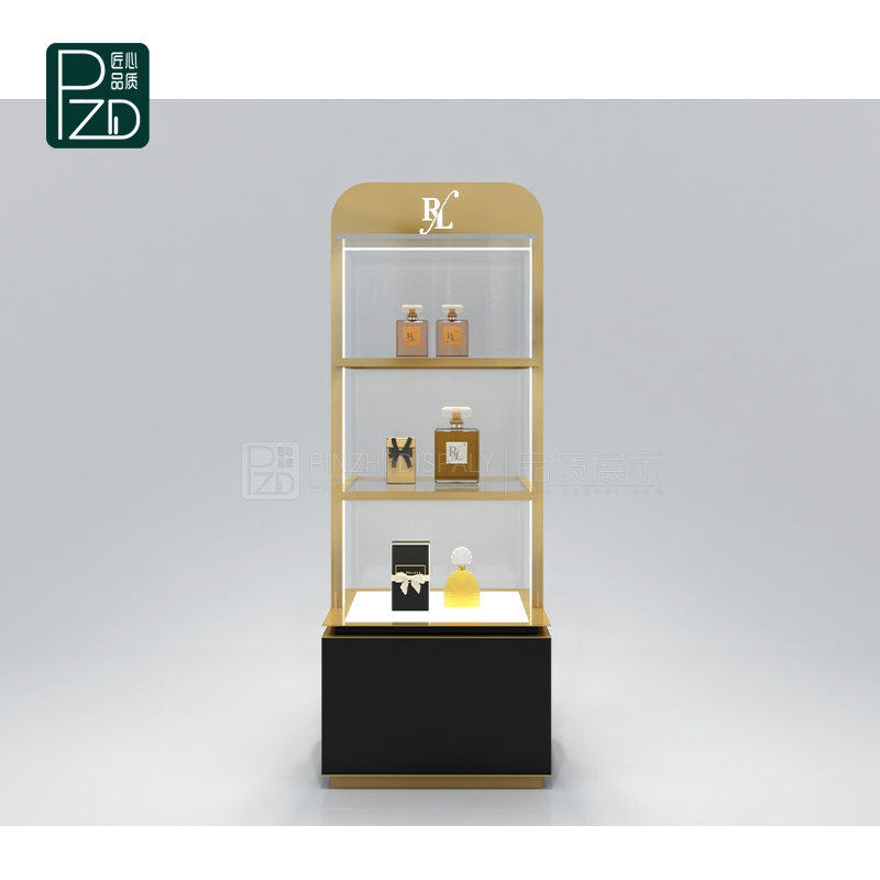Metal Acrylic Perfume Display Stand Multilayer Display Cabinet