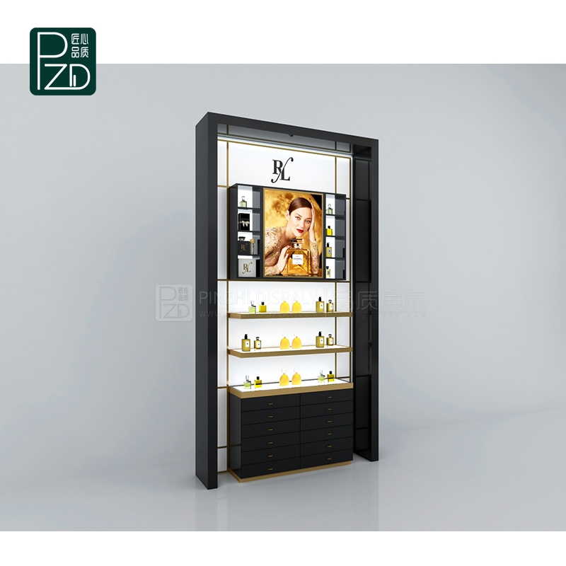  Perfume display cabinet product display stand against the wall