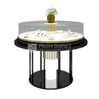 Round watch display counter glass showcase