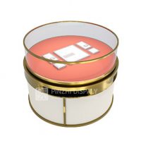 Contemporary Round Jewellry Display Case Display Counter With Lockable Lighting