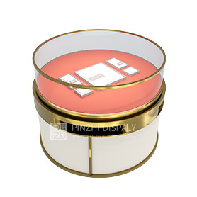 Contemporary Round Jewellry Display Case Display Counter With Lockable Lighting