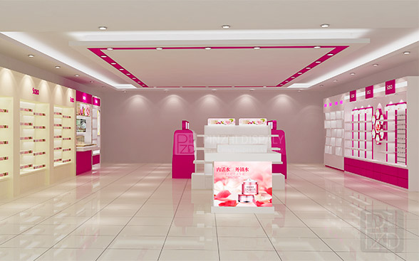 Modern Style Makeup Shop 3D Design Display For Retail