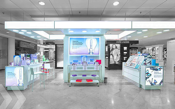 Small makeup shop design ideas in mall