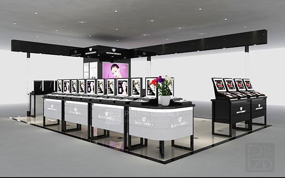 Super design shopping mall makeup kiosk for cosmetic