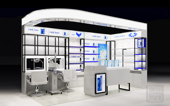 High end mall skin care kiosk showcase design