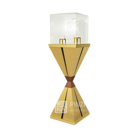 Fine Jewelry Display Tower Glass Metal Display Stand