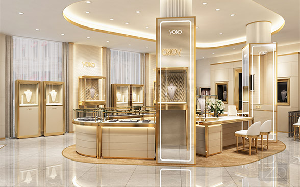 High-end jewelry retail store design in UK