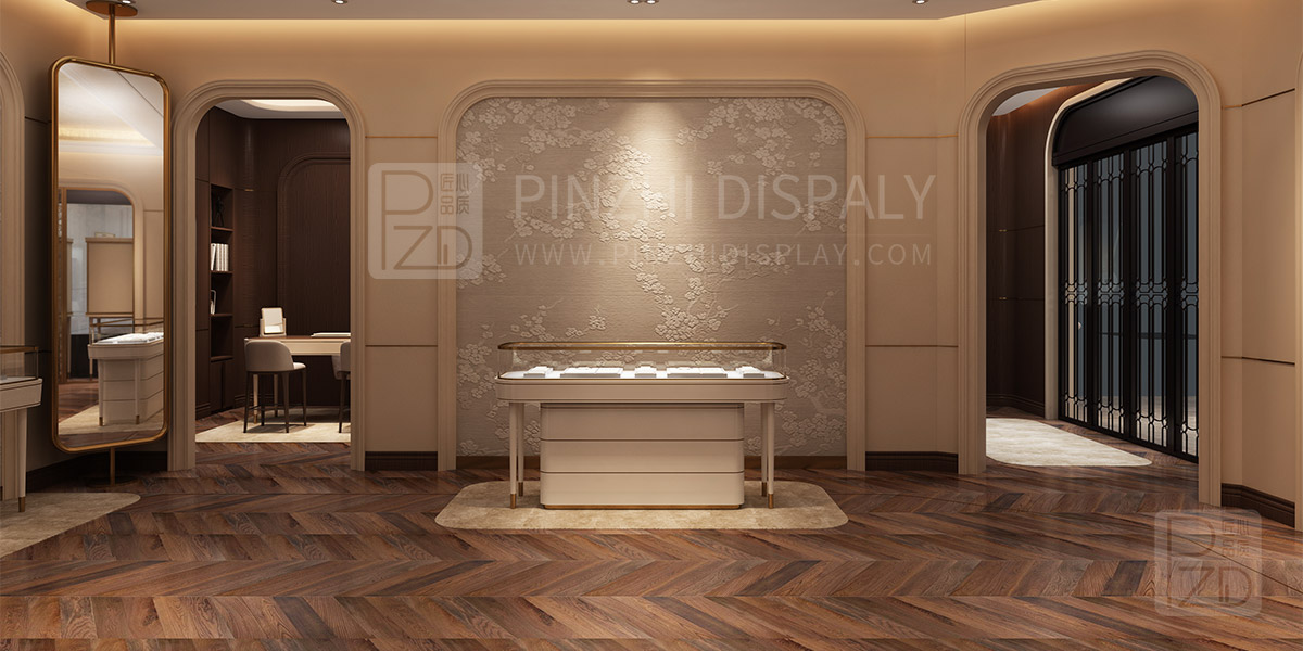 Elegant style jewelry store design