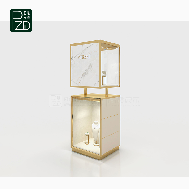 High-end jewelry store window display cabinets