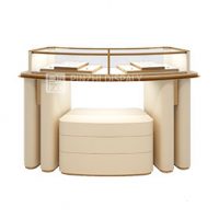 Luxury jewelry store curved showcase