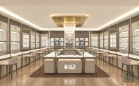 140 square meters brand jewelry chain store design in Oman